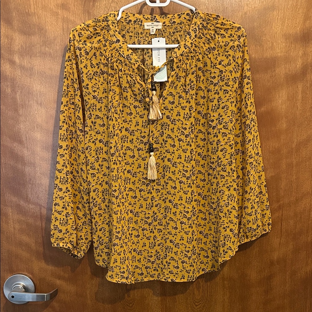 Floral Yellow Blouse